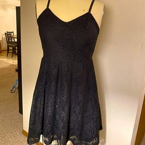 Black Lace Dress with Adjustable Straps
